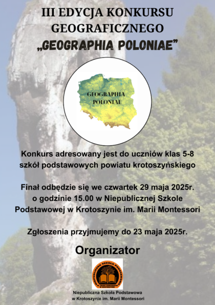III EDYCJA KONKURSU GEOGRAFICZNEGO GEOGRAPHIA POLONIAE