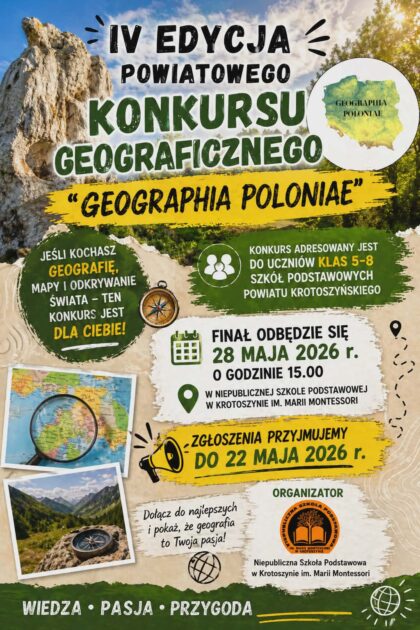 IV EDYCJA POWIATOWEGO KONKURSU GEOGRAFICZNEGO – GEOGRAPHIA POLONIAE