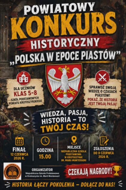 Powiatowy konkurs historyczny „POLSKA W EPOCE PIASTÓW”
